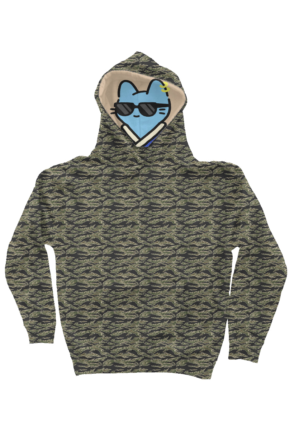 Camo Independent Heavyweight Hoodie feat. Cool Cat #316 (on liner hoodie)