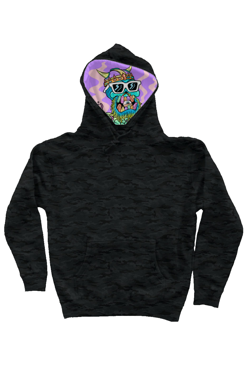 Camo Independent Heavyweight Hoodie feat. Toxic Skulls Club #9111