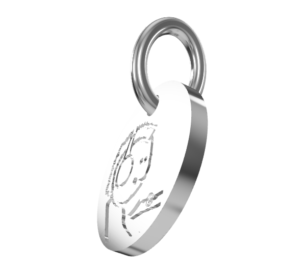 Charm Silver - Gold Plated 18kt feat. mfer #9948