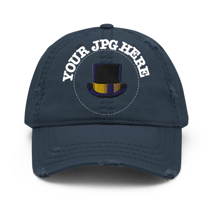 Distressed Dad Hat - custom with your own PFP (embroidered)