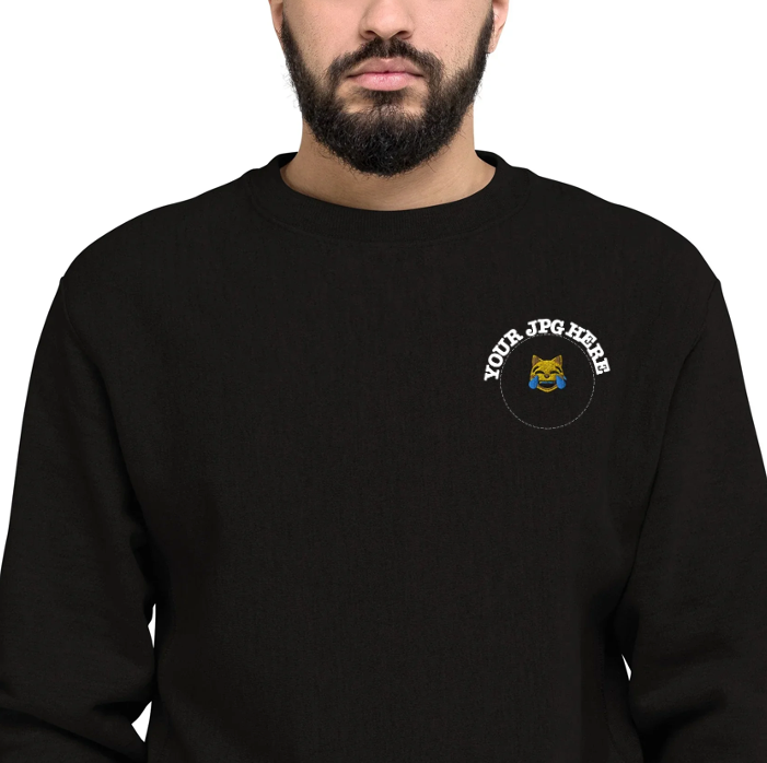 Champion Sweatshirt - custom with your own PFP (embroidered)