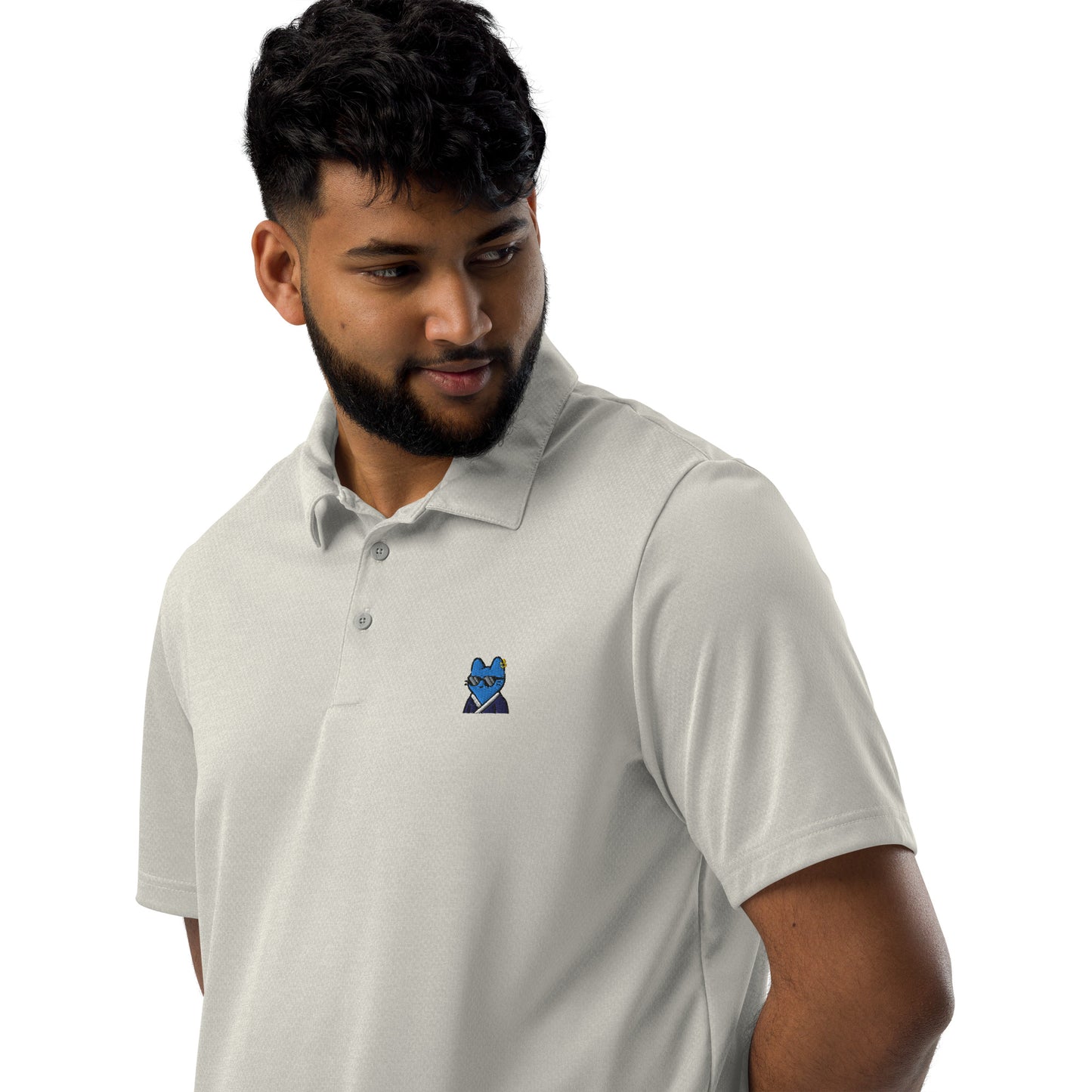 adidas space-dyed polo feat. Cool Cat #316 (embroidered)