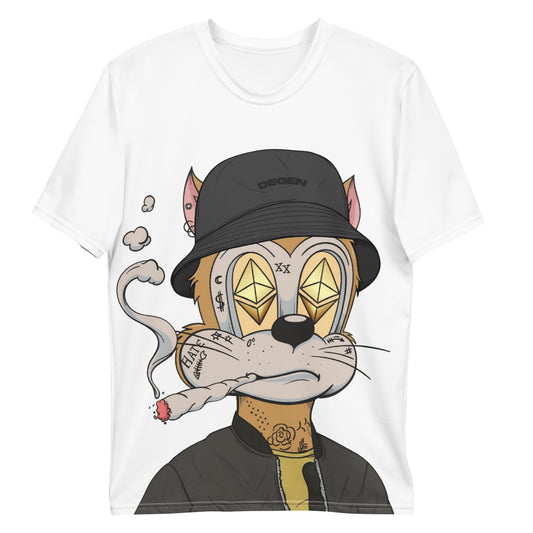 All-Over t-shirt feat. TOON #3078 (rear QrCode NFT URL)