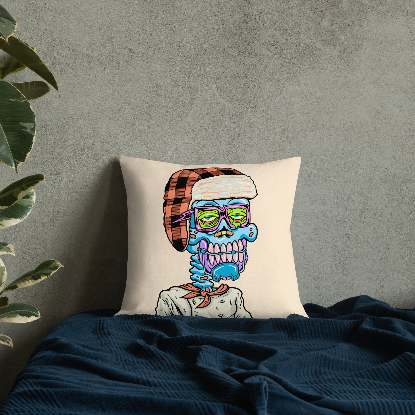 Premium Pillow feat Toxic Skulls Club #418