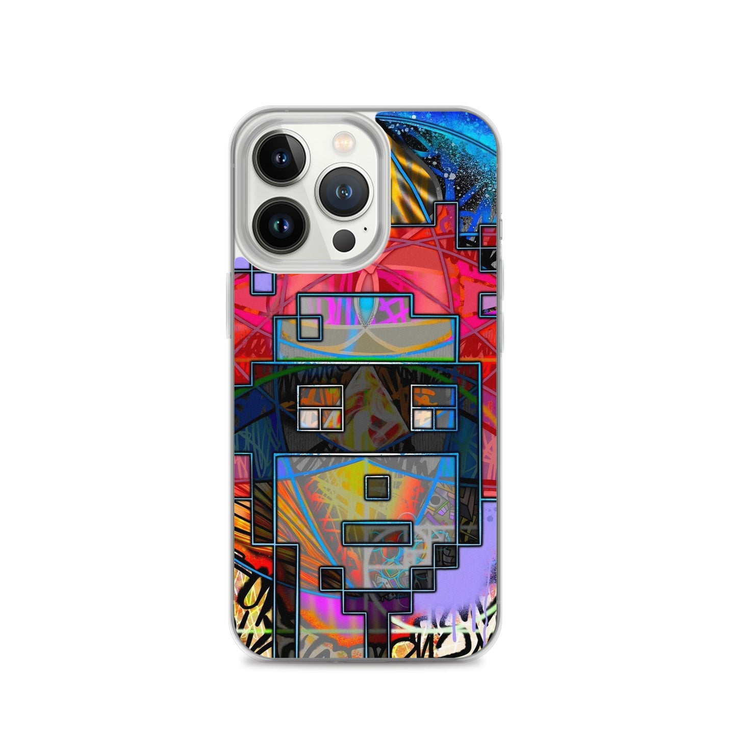 Clear Case for iPhone® feat. The Alpha and Omega V1 Punk by Decolife