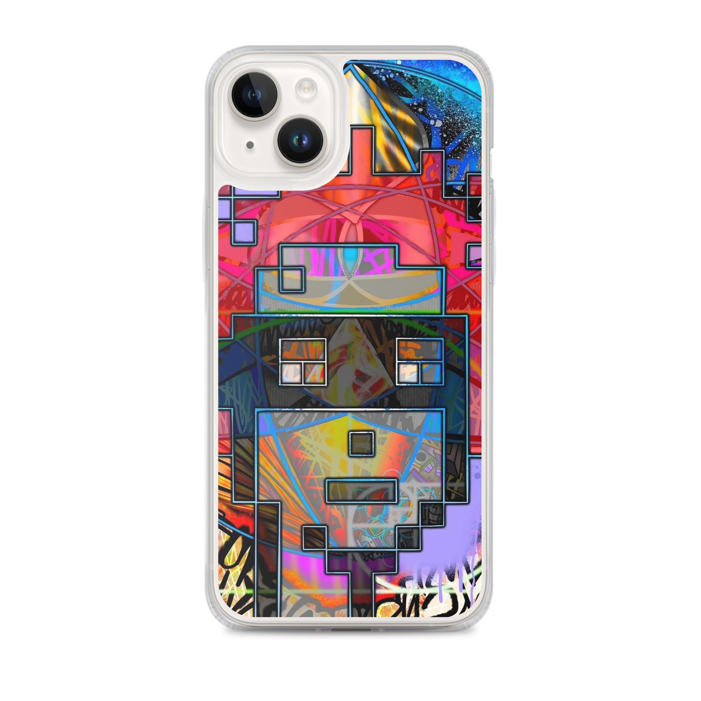 Clear Case for iPhone® feat. The Alpha and Omega V1 Punk by Decolife