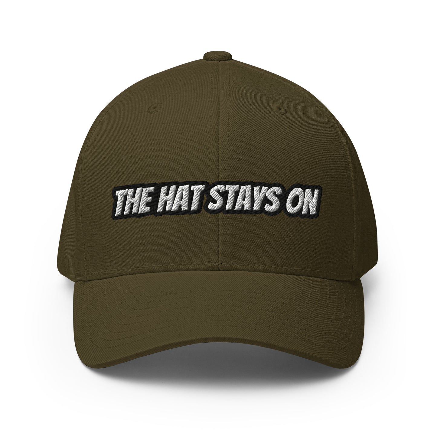 Structured Twill Cap THE HAT STAYS ON (embroidered)