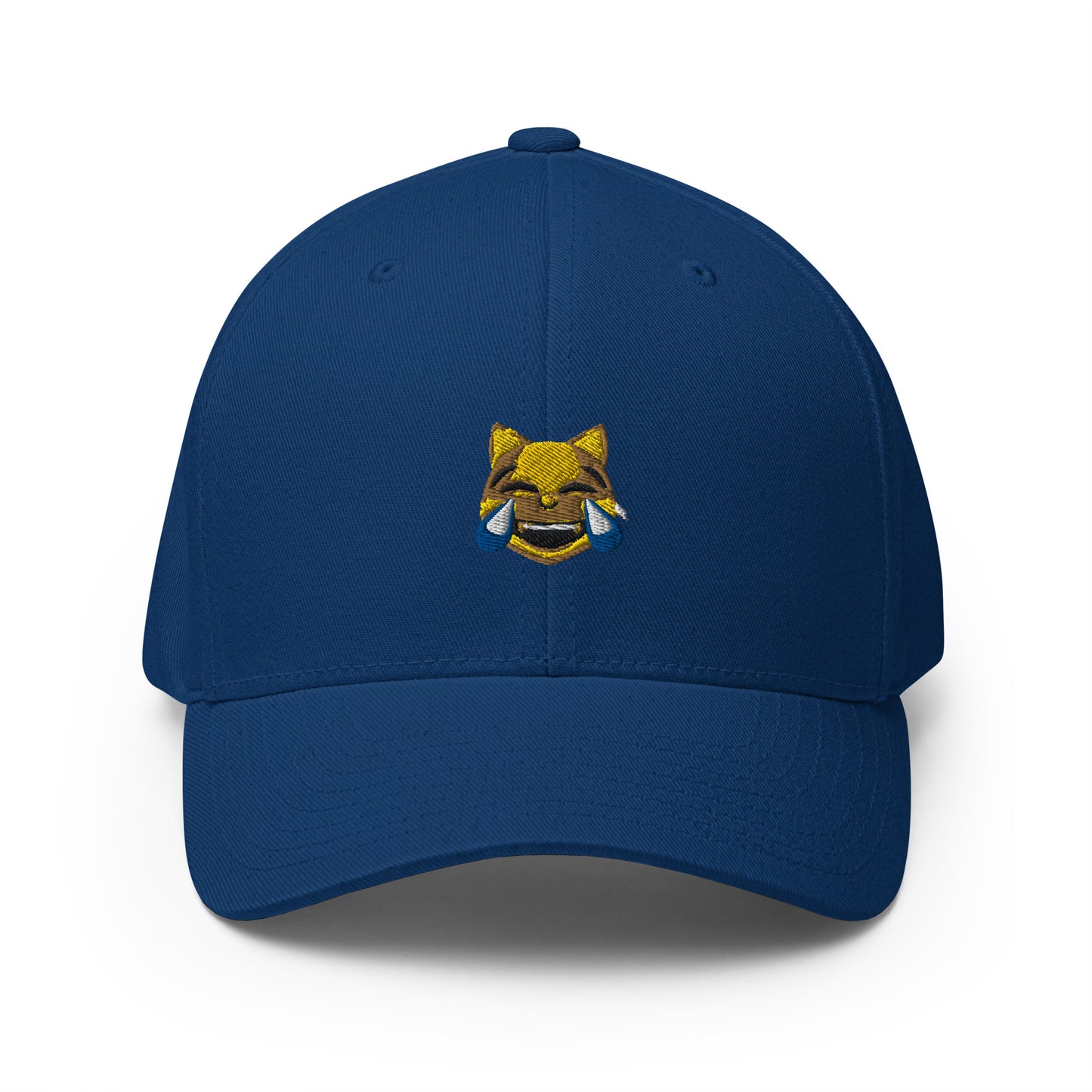 Structured Twill Cap feat. emoji cat with tears of joy (embroidered)