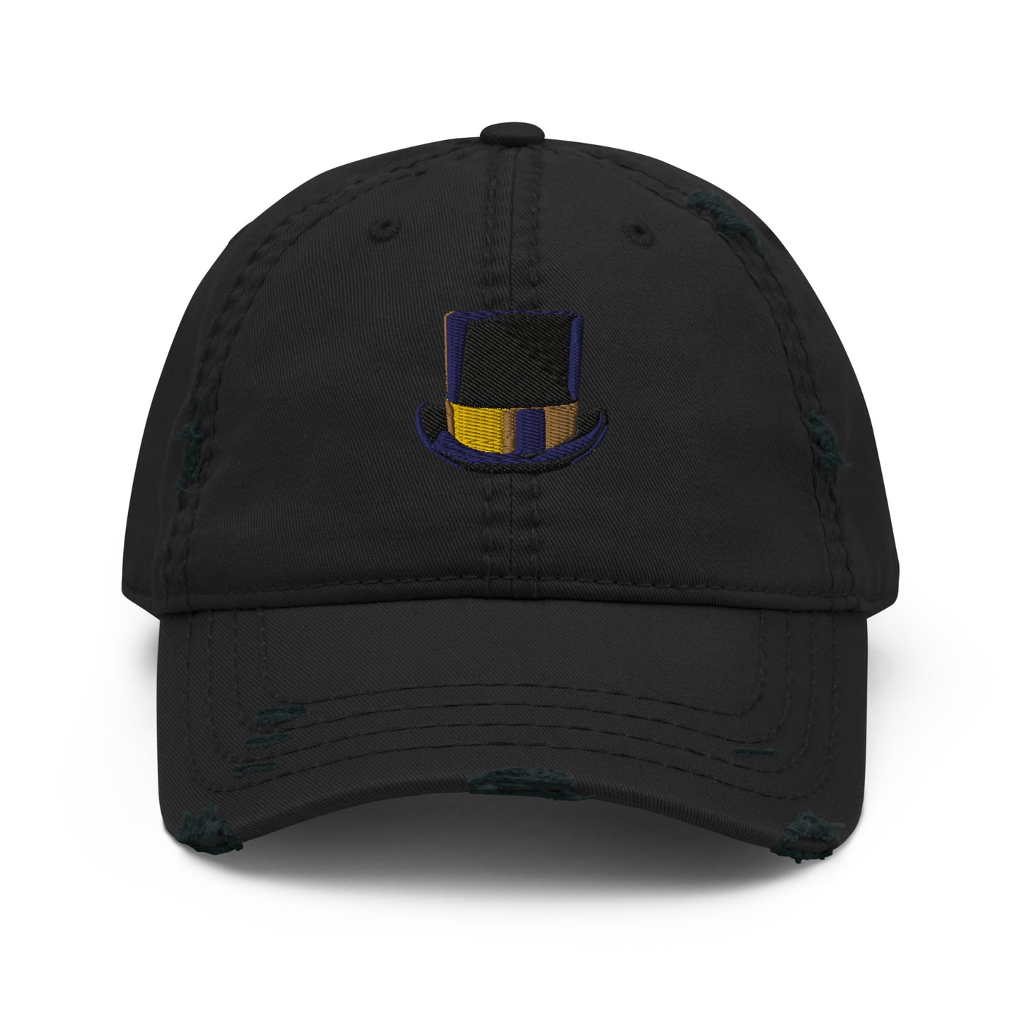 Distressed Dad Hat feat- emoji Top Hat