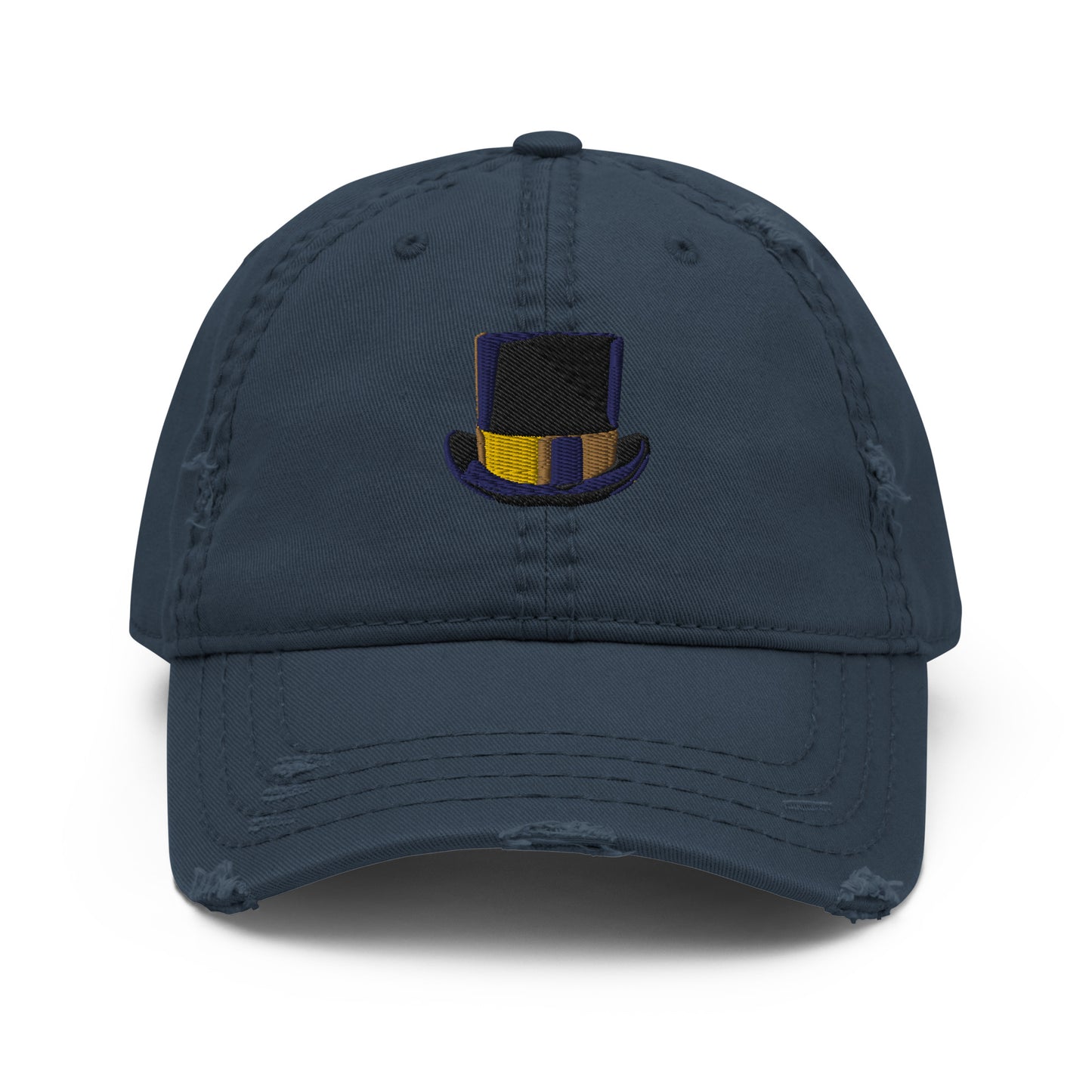 Distressed Dad Hat feat- emoji Top Hat