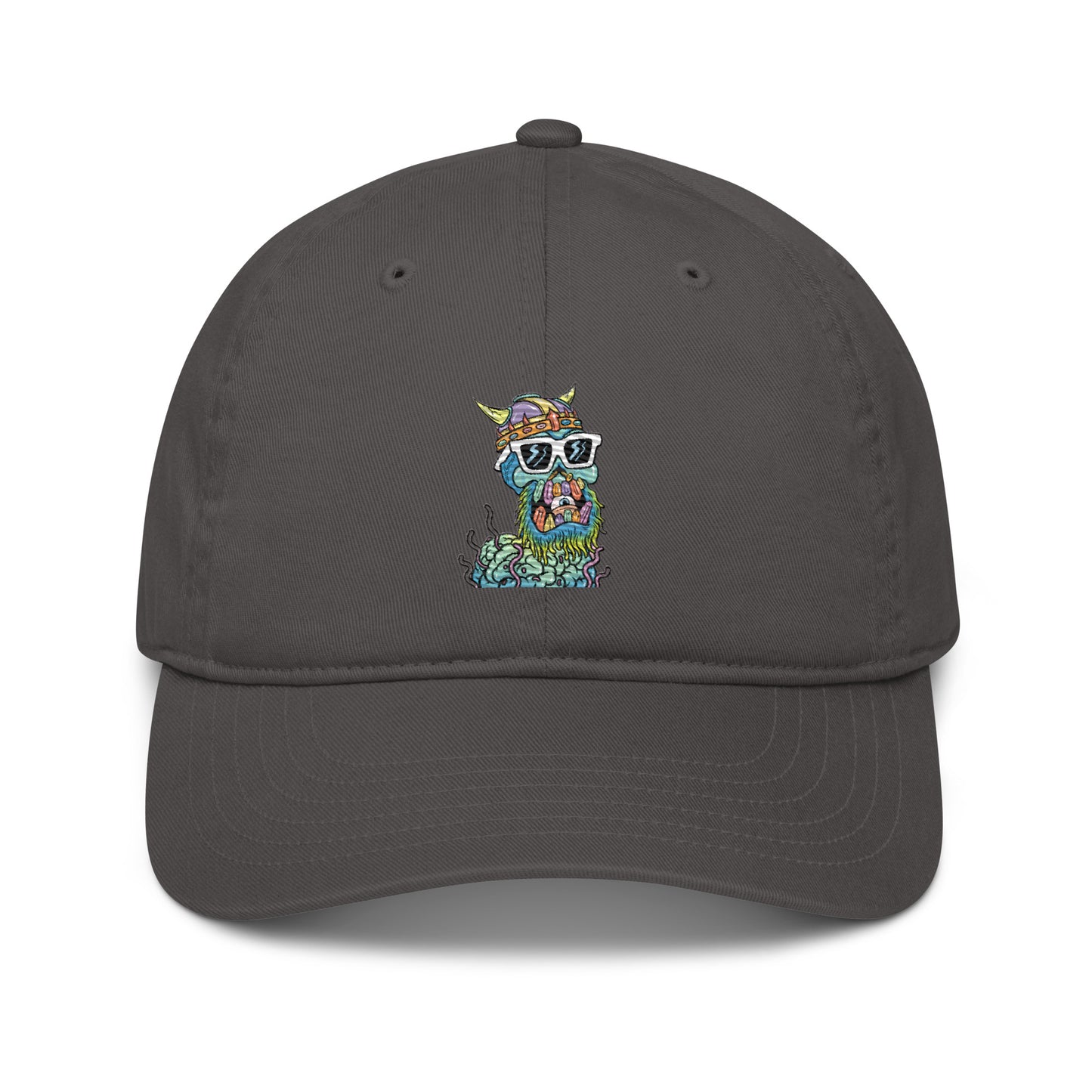 Organic dad hat feat Toxic Skulls Club #9111 (embroidered)