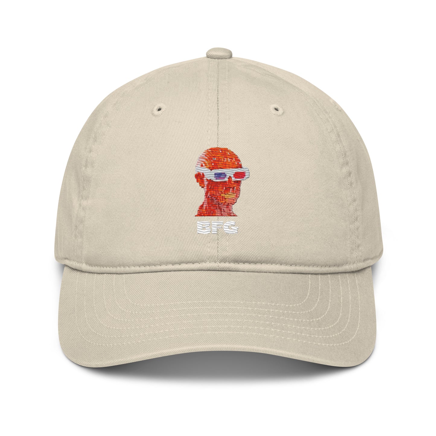 Organic dad hat feat. BrightFutureGuy pfp 2 (embroidered)