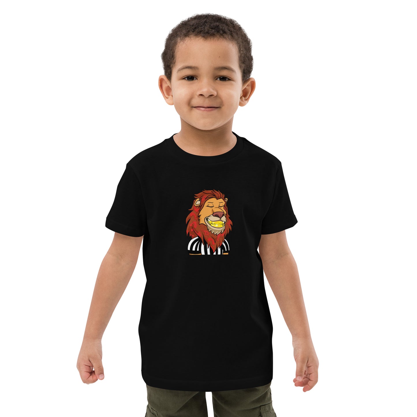 Organic cotton kids t-shirt feat Lazy Lion #1840