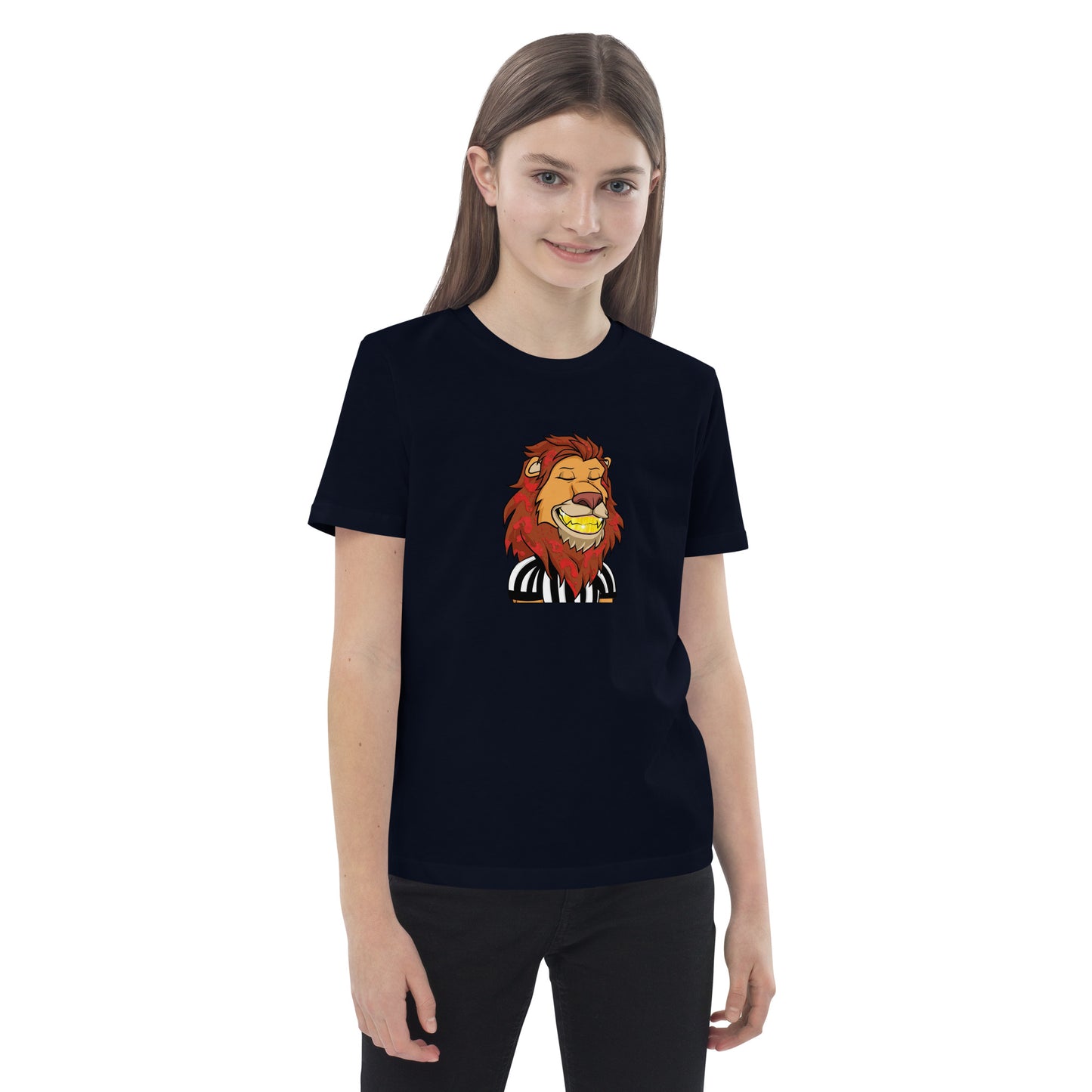 Organic cotton kids t-shirt feat Lazy Lion #1840