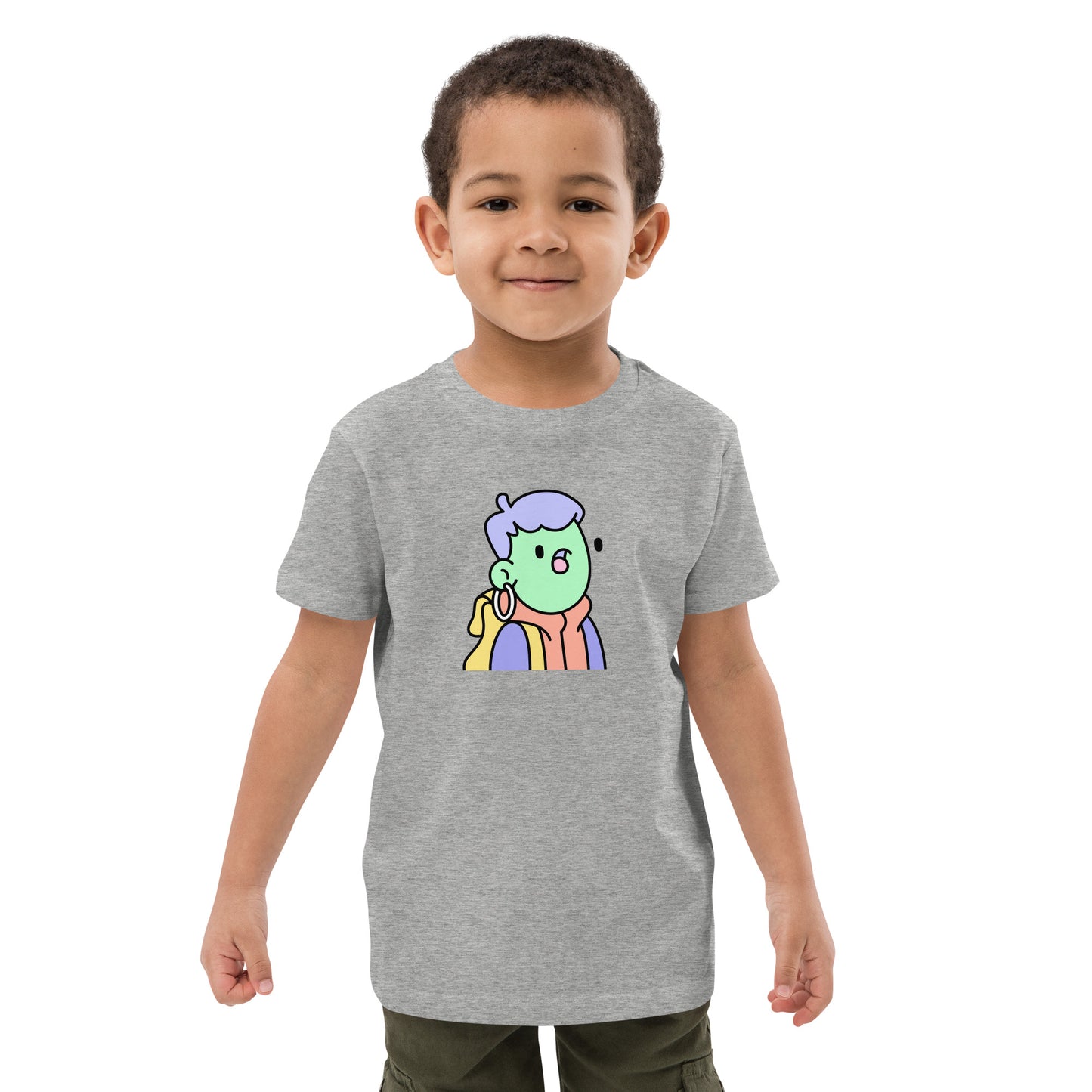 Organic cotton kids t-shirt feat Doodle #4954