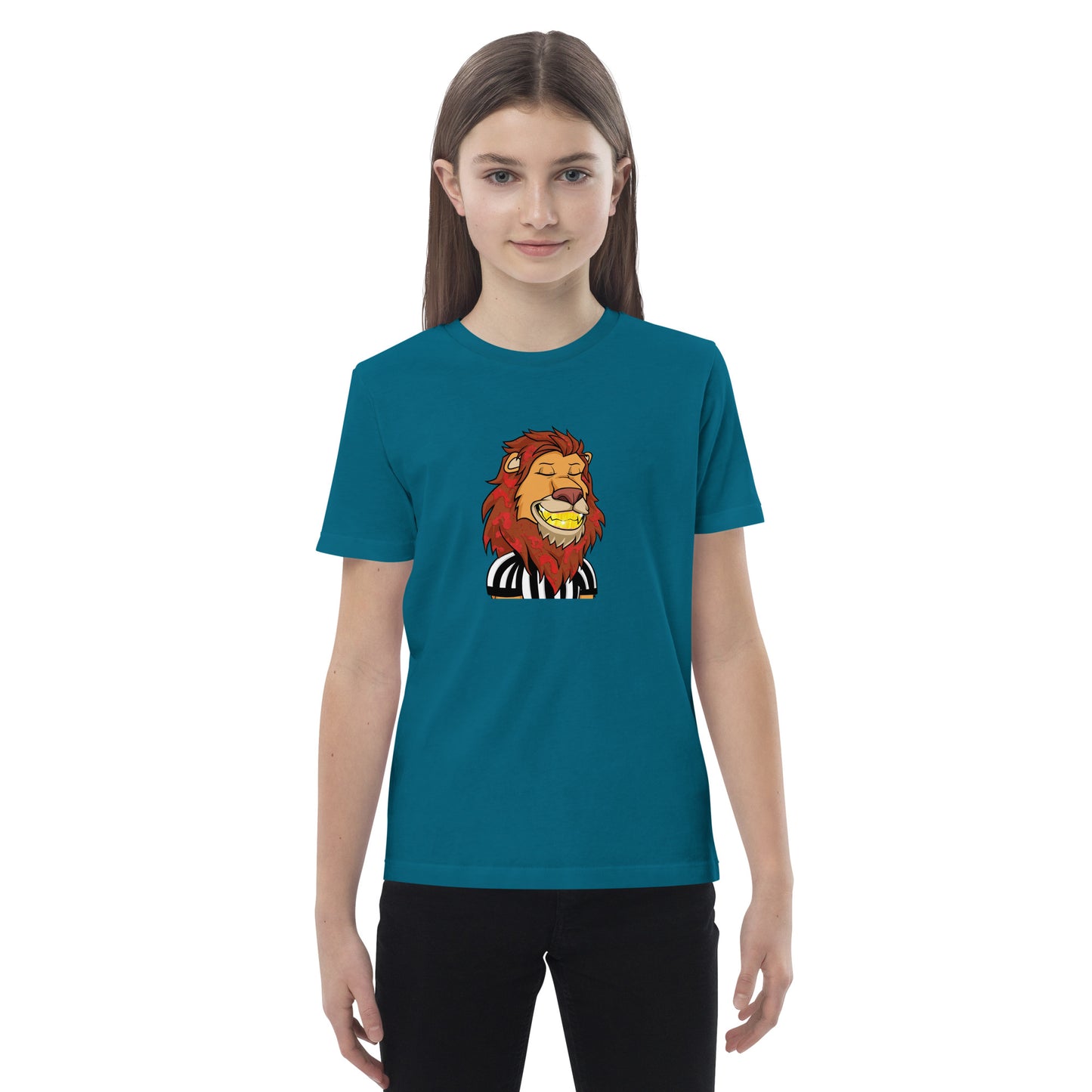 Organic cotton kids t-shirt feat Lazy Lion #1840