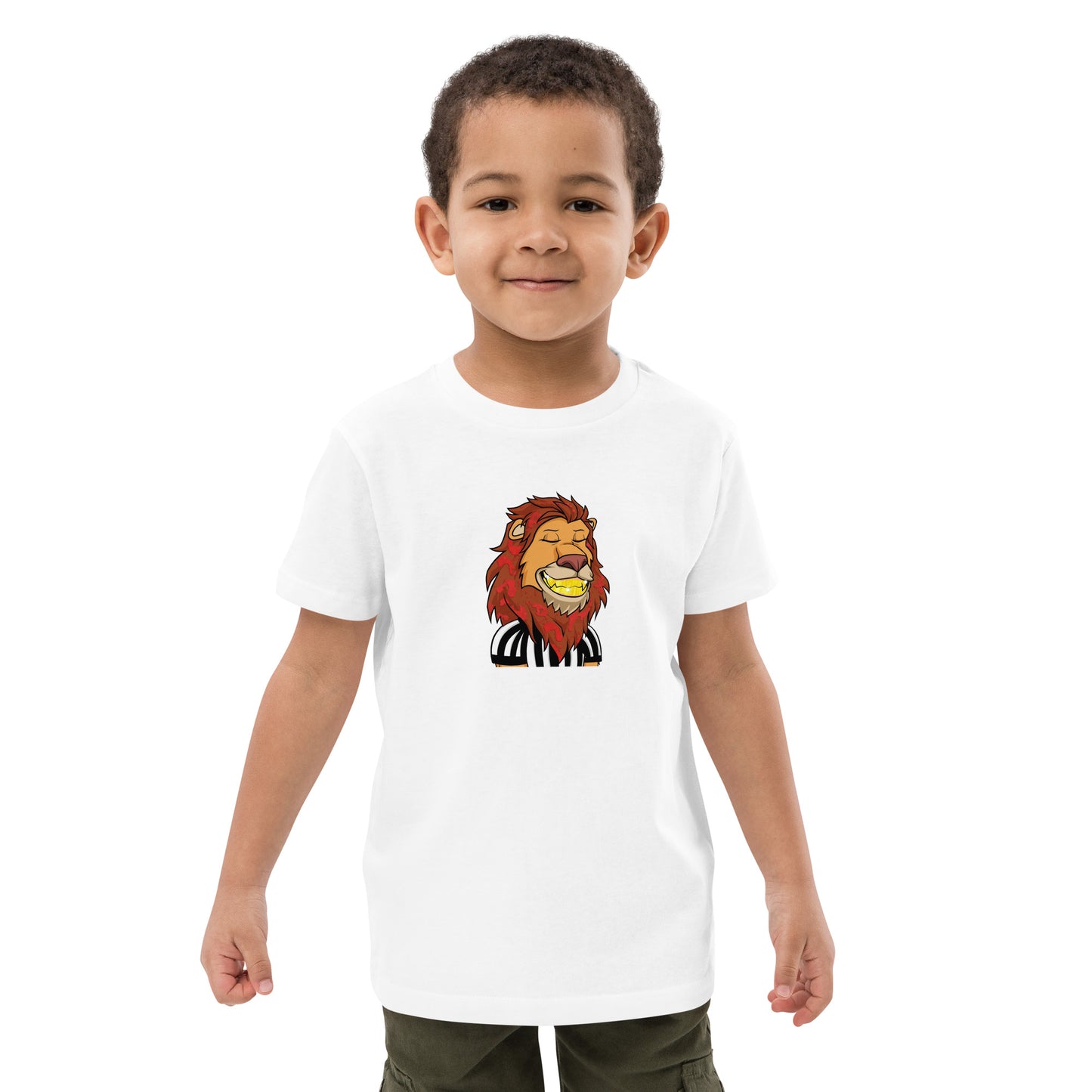 Organic cotton kids t-shirt feat Lazy Lion #1840