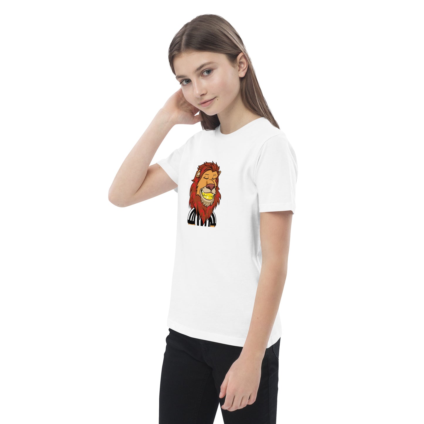 Organic cotton kids t-shirt feat Lazy Lion #1840