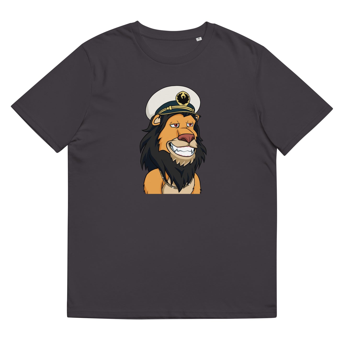 Unisex organic cotton t-shirt feat Lazy Lion #8067