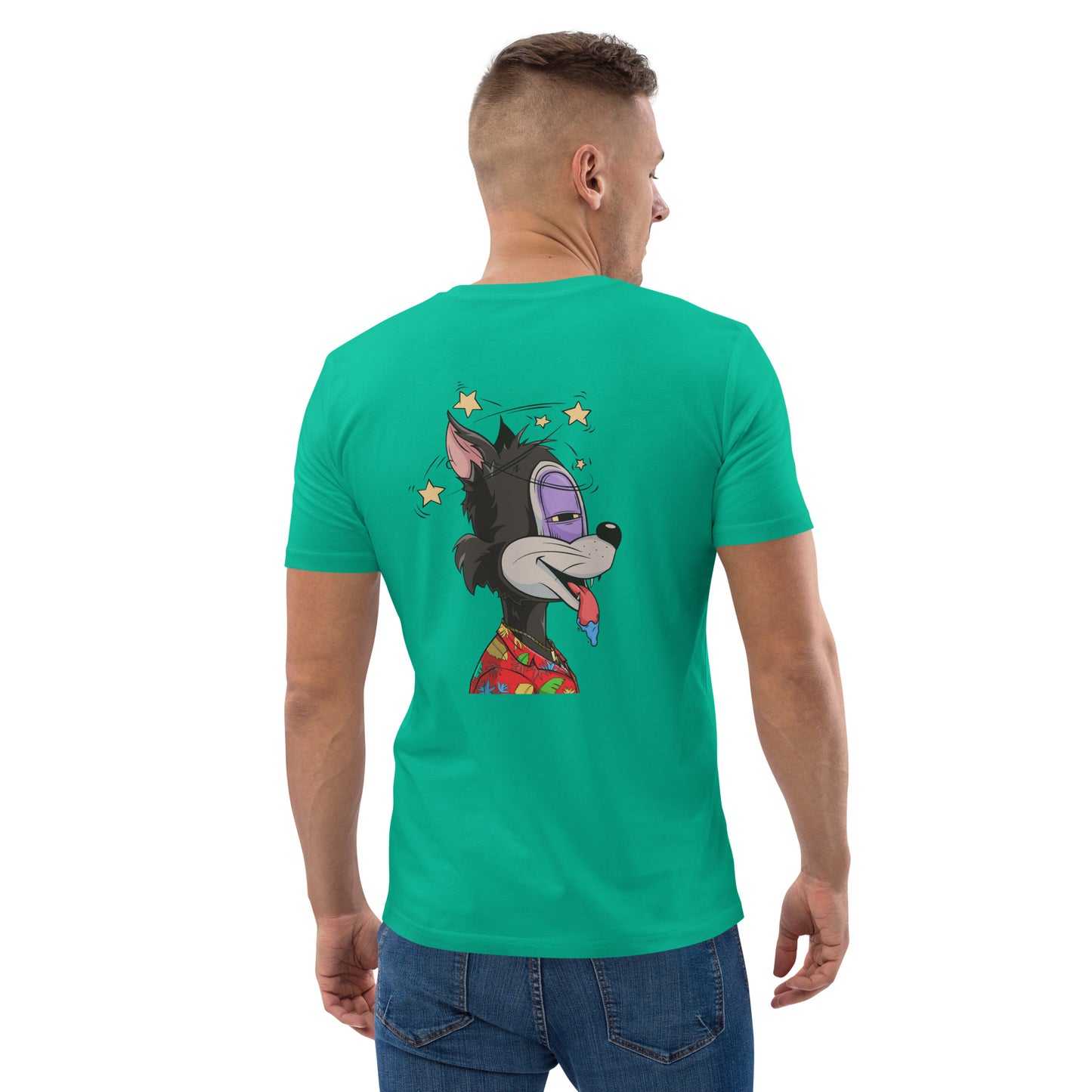 Unisex organic cotton t-shirt feat. TONY TOONZ (front embroidered + rear print)