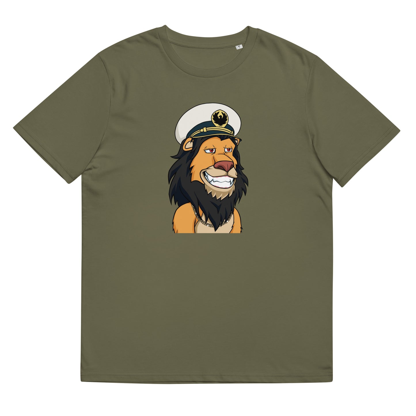 Unisex organic cotton t-shirt feat Lazy Lion #8067