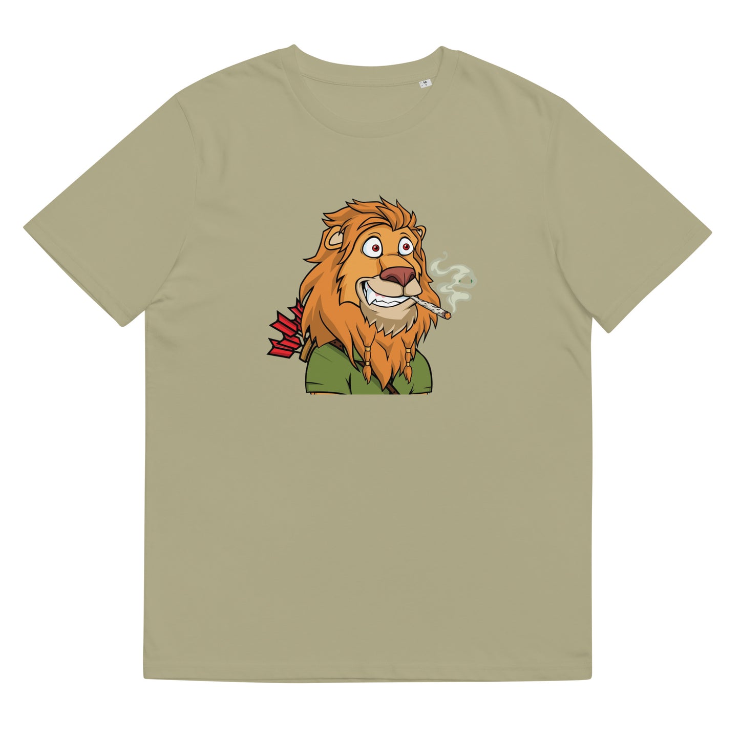 Unisex organic cotton t-shirt feat Lazy Lion #7427