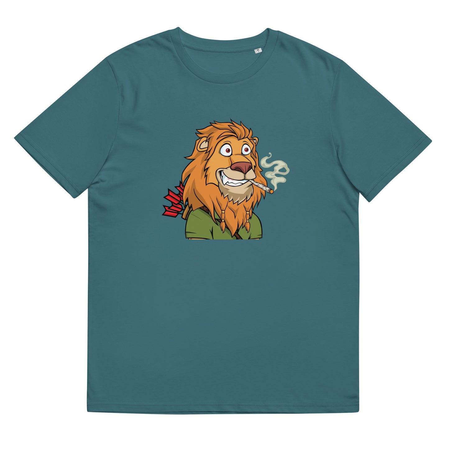 Unisex organic cotton t-shirt feat Lazy Lion #7427