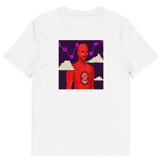 Unisex organic cotton t-shirt feat. Binji as a morph by Mayowa