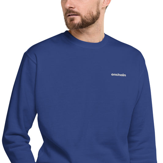 Unisex Premium Sweatshirt - onchain (embroidered)