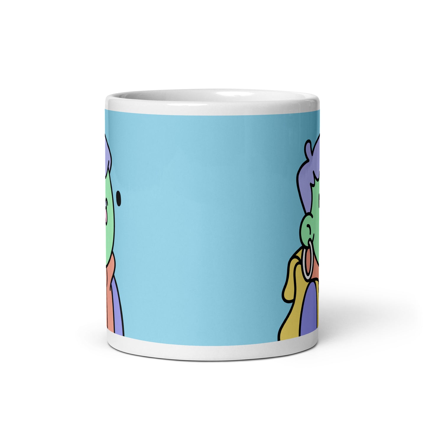 White glossy mug feat Doodle #4954