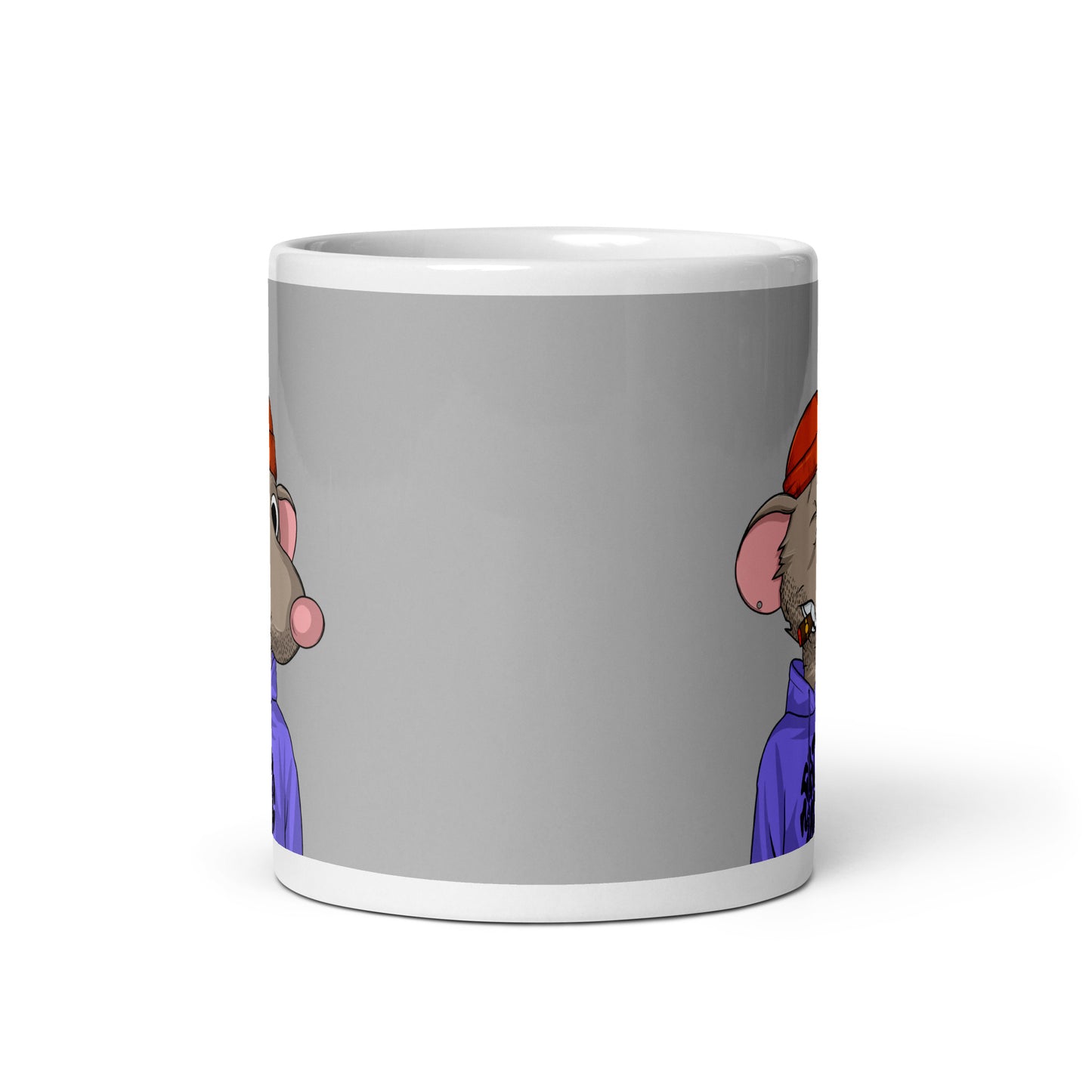 White glossy mug feat Fat Rat #4827