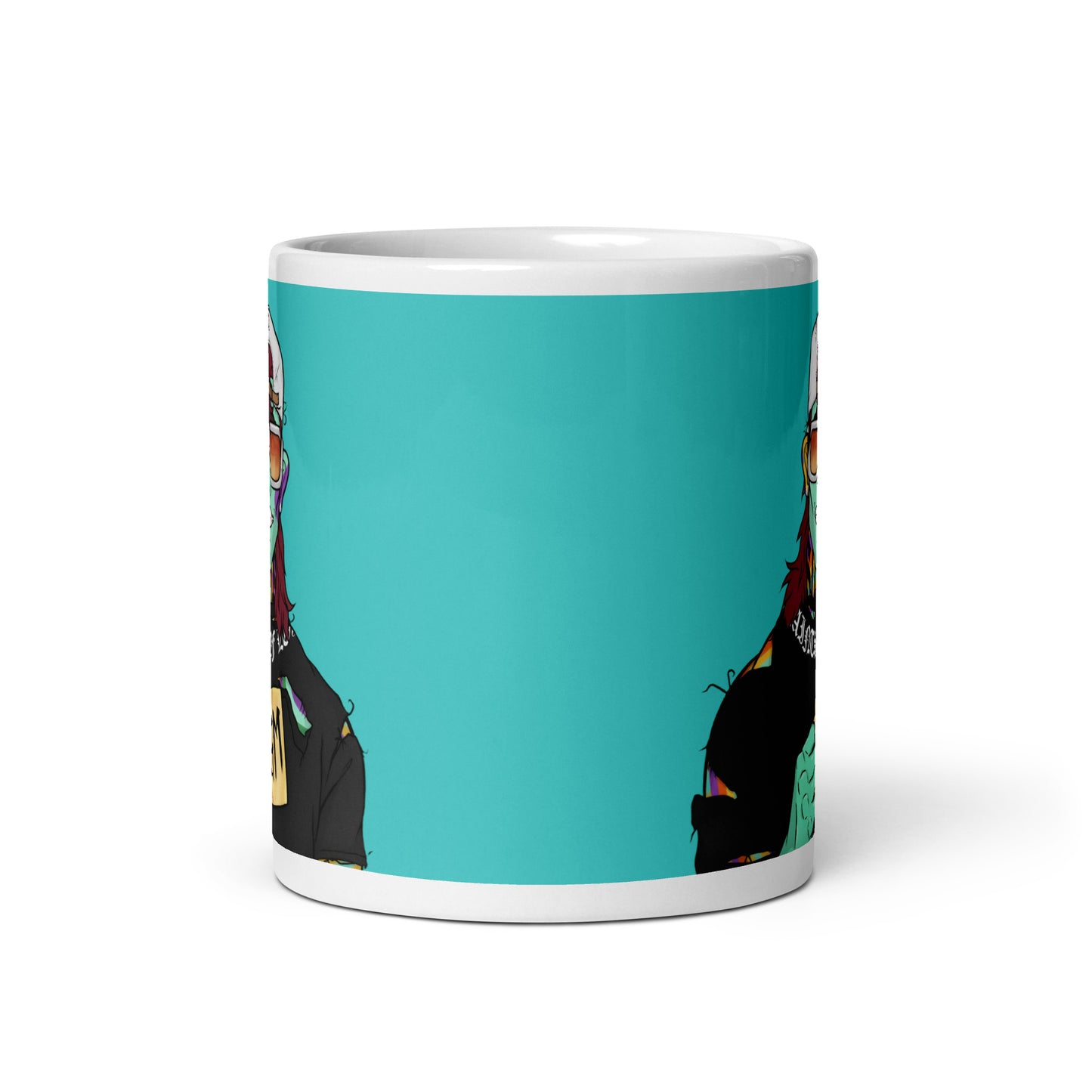 White glossy mug