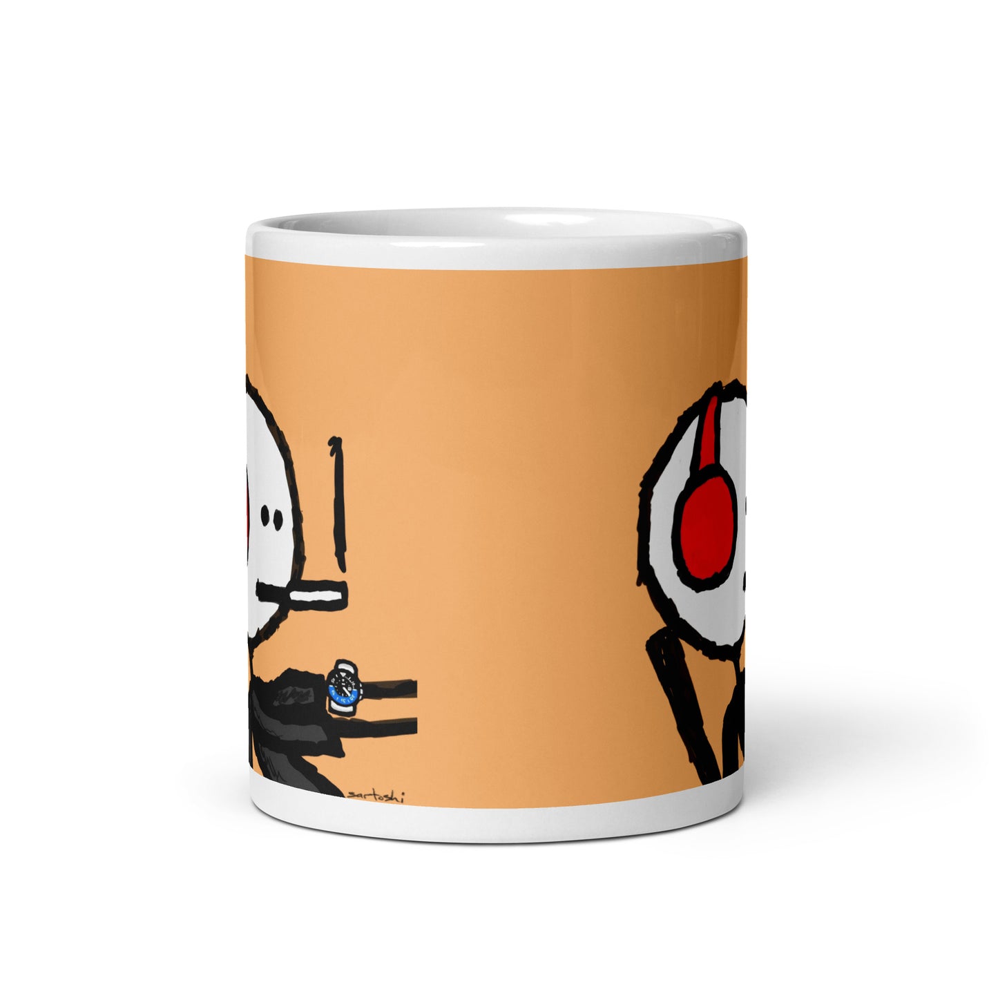 White glossy mug feat. mfer #4931