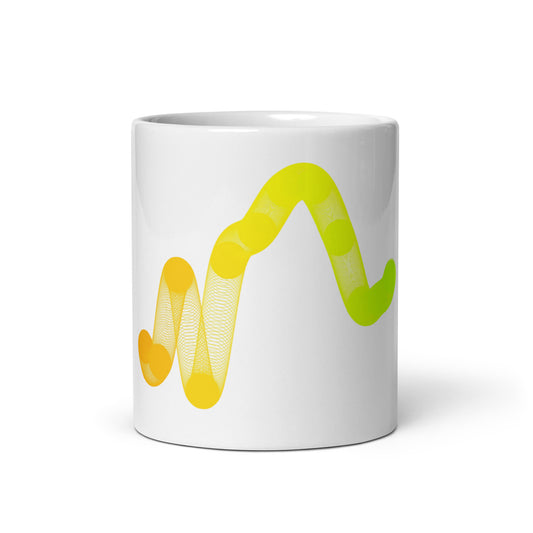 White glossy mug feat. Chromie Squiggle #9998