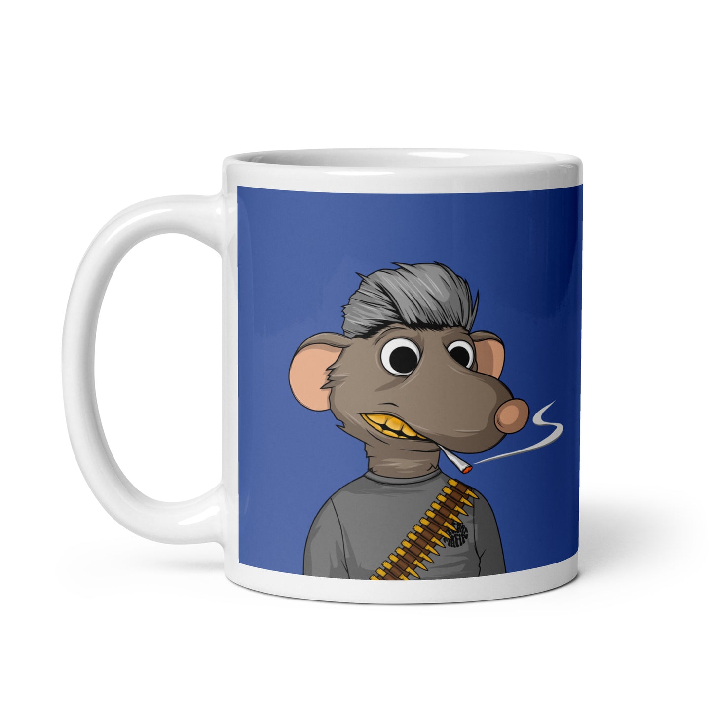 White glossy mug feat Fat Rat #7013