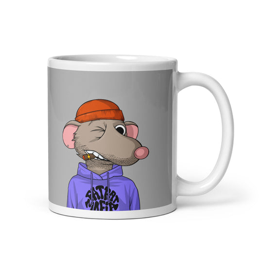 White glossy mug feat Fat Rat #4827