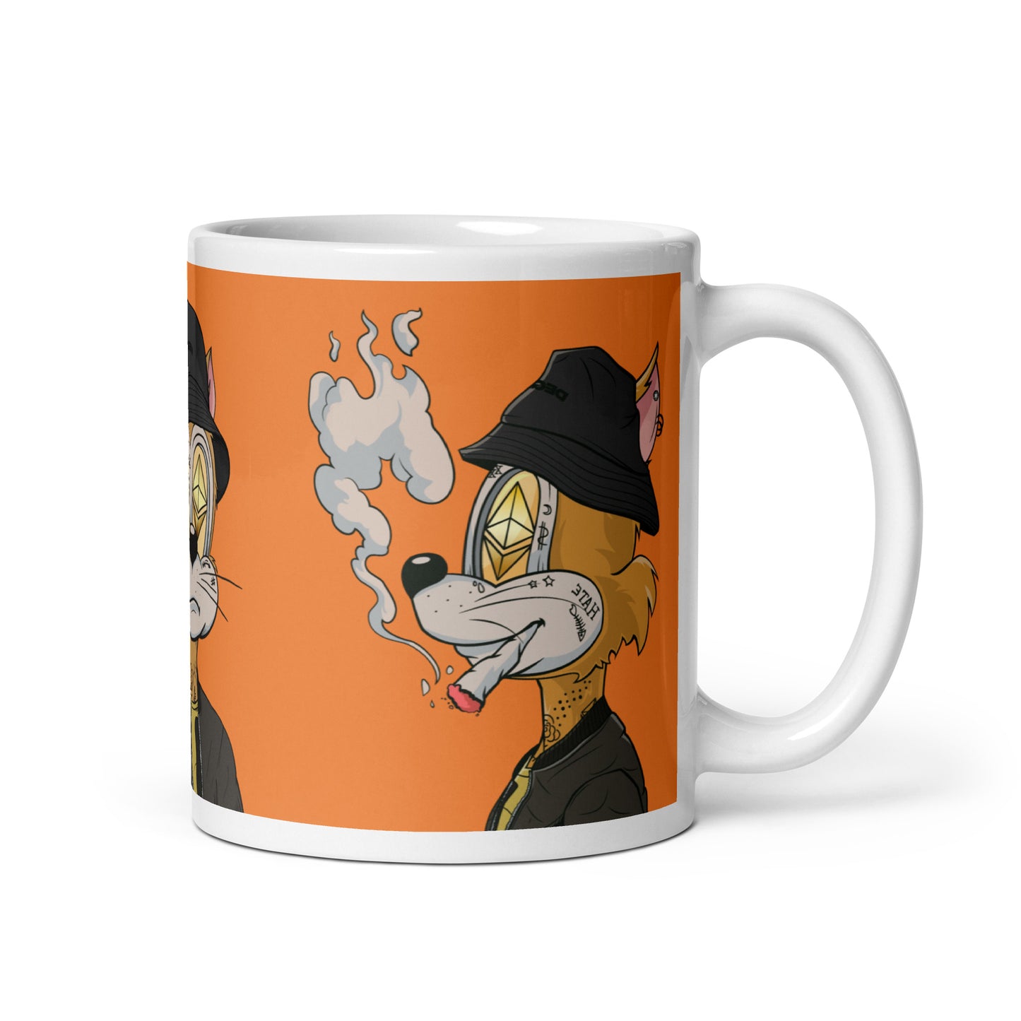 White glossy mug feat. TOON #3078