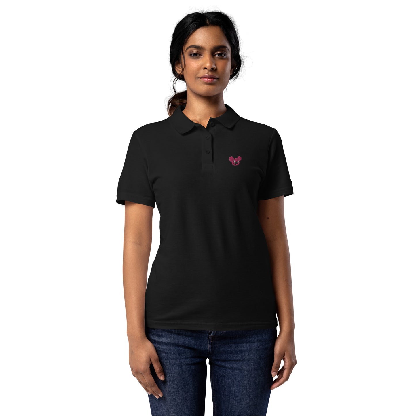 Women’s pique polo shirt feat K-Dude Club