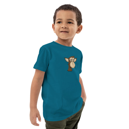 Organic cotton kids t-shirt feat Polygon Ape YC #6437