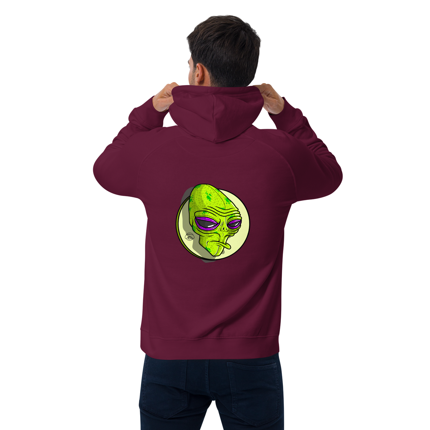 feat OldManHead - Unisex eco raglan hoodie