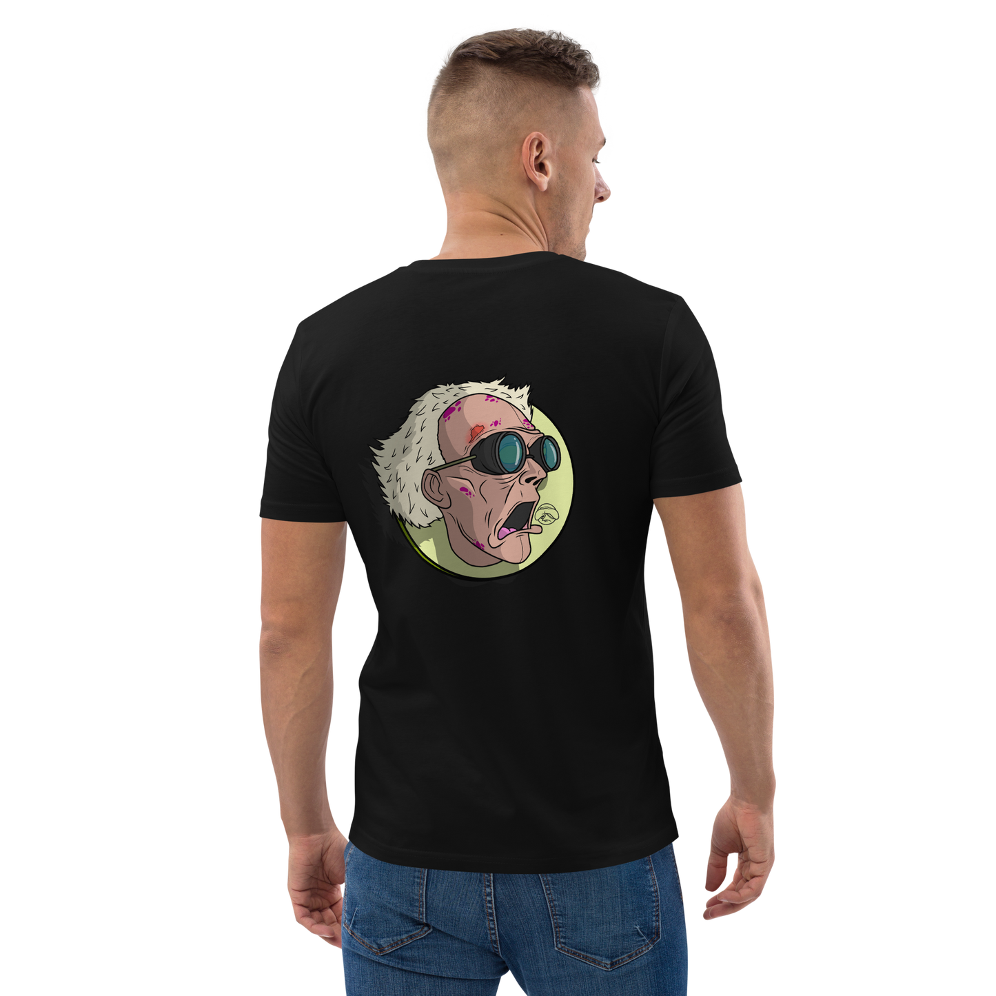 feat OldManHead - Unisex organic cotton t-shirt REAR PRINT