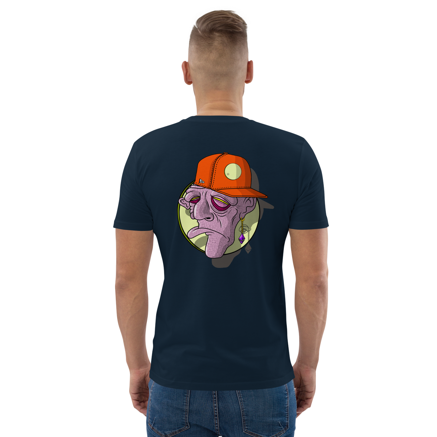 feat OldManHead - Unisex organic cotton t-shirt REAR PRINT