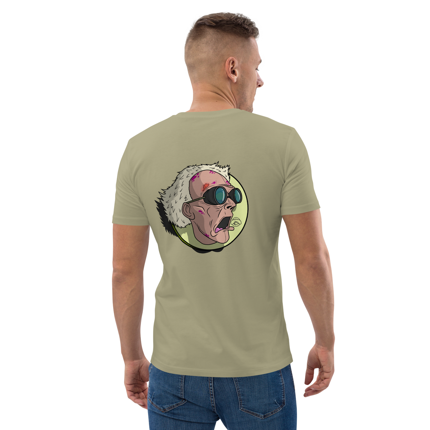 feat OldManHead - Unisex organic cotton t-shirt REAR PRINT