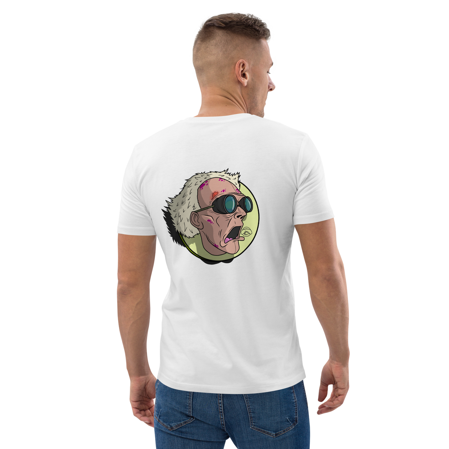 feat OldManHead - Unisex organic cotton t-shirt REAR PRINT