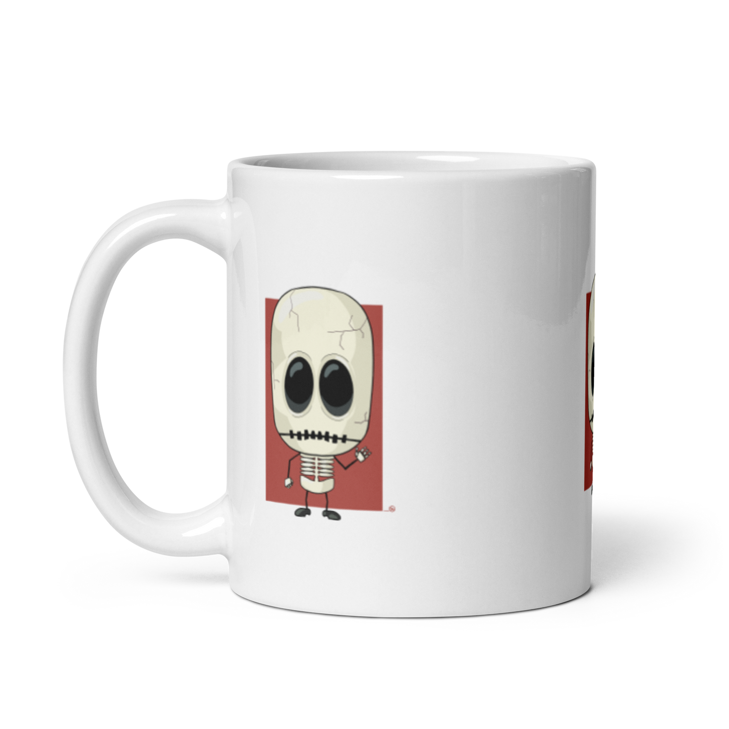 feat SK - White glossy mug