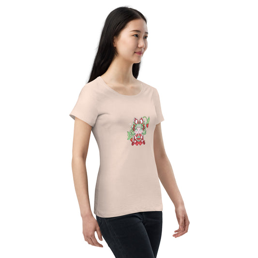 Women’s basic organic t-shirt feat Yamibo NFT by Vio