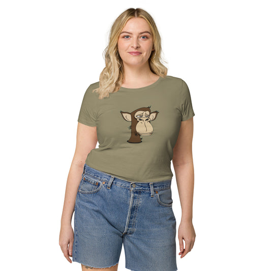 Women’s basic organic t-shirt feat Polygon Ape YC #6437